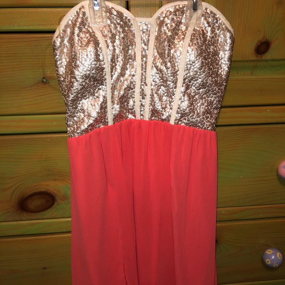Sequin High Low Dress